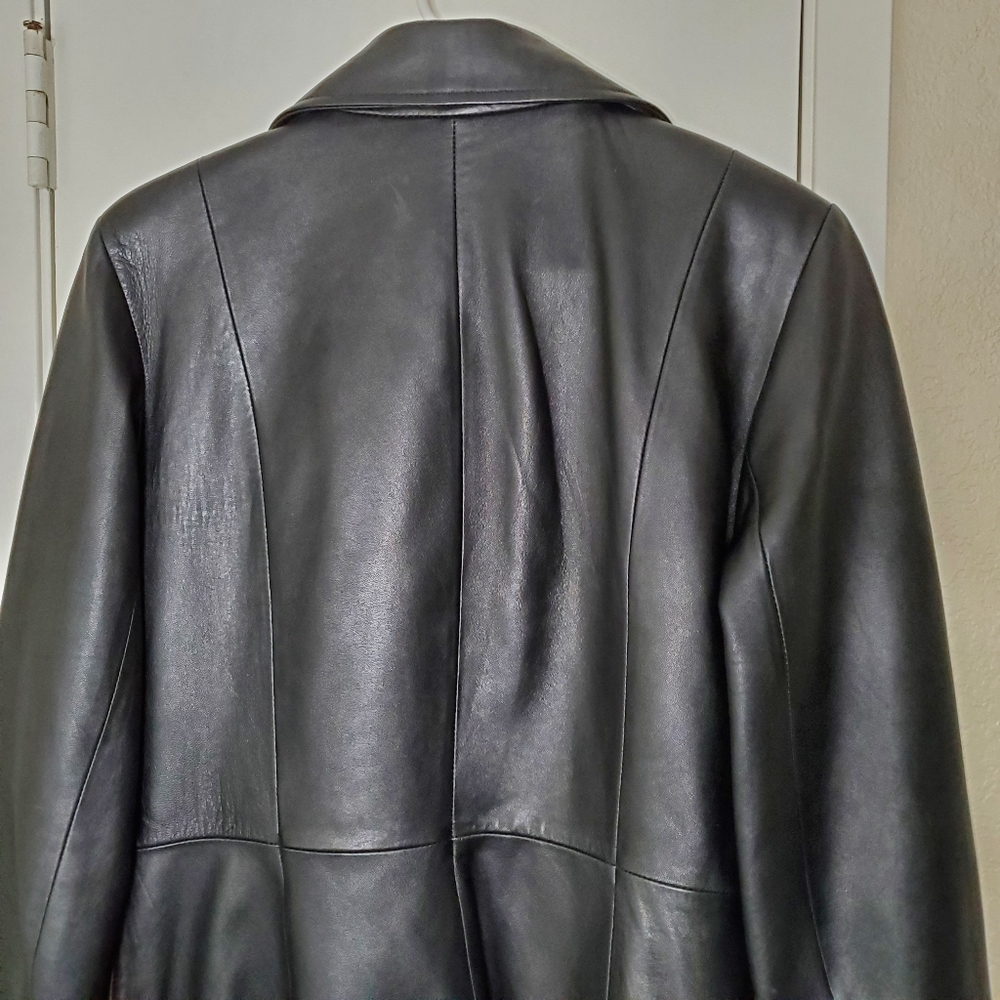Siena Studio Women's Black Leather Jacket Size M - Picture 3 of 16